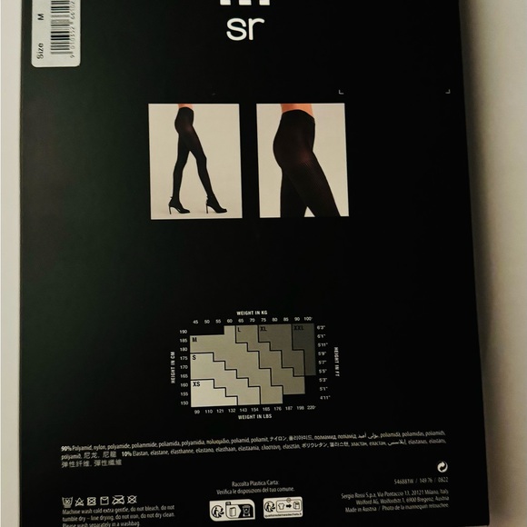 ❤️ WOLFORD $515 SERGIO ROSSI STUDS EMBELLISHED TIGHTS BLACK XS SPECIAL EVENT - Picture 8 of 11